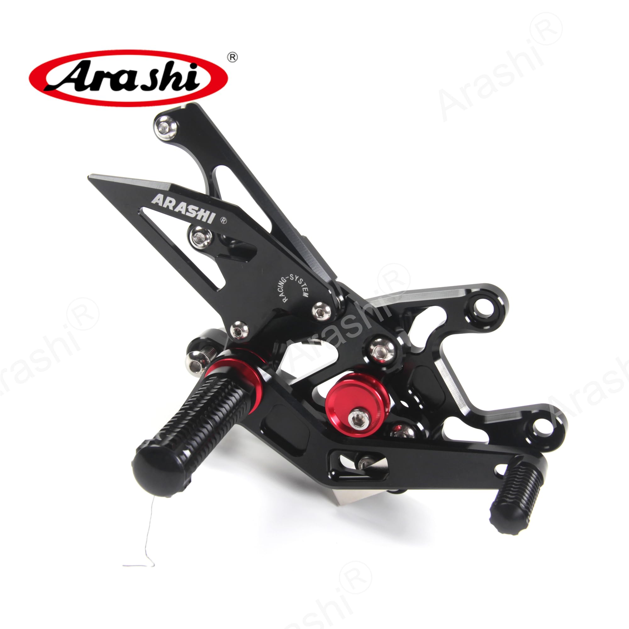 Arashi V2.0 Adjustable Rear Sets Foot Pegs for Honda CBR1000RR 2008-2011 | Motorcycle Racing Footrests | Black CNC Aluminum Rear Set | CBR1000RR 1000RR 2009 2010 | Track & Street Performance Upgrade