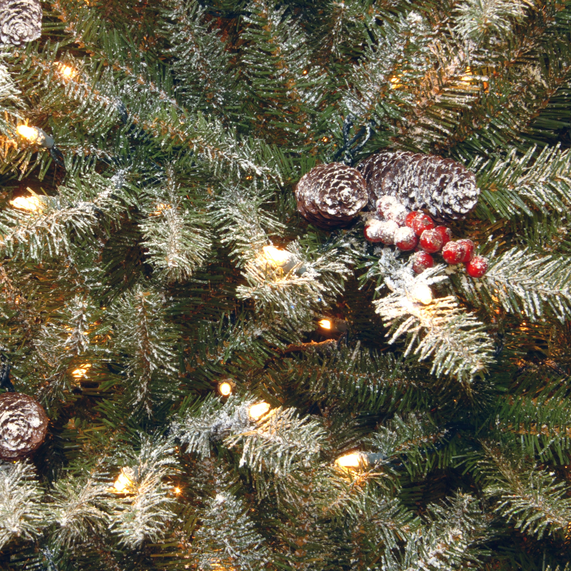7.5 ft Pre-Lit Dunhill Fir Slim Artificial Christmas Tree with 500 Clear LED Lights - Perfect for Small Spaces & Holiday Decor