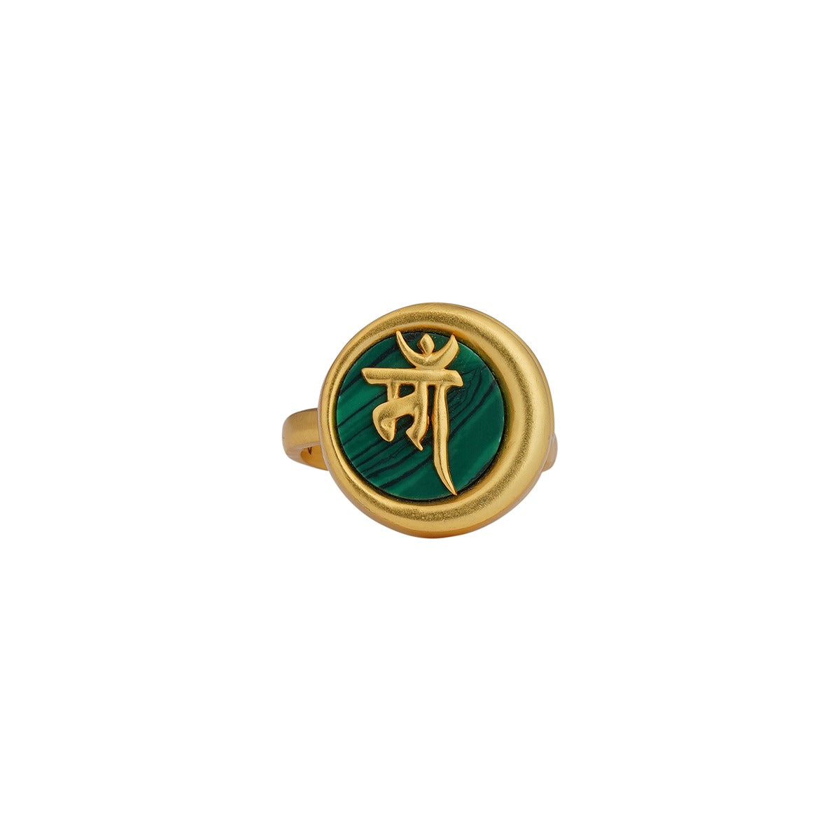 Ma Mothers Ring with Genuine Malachite Stone - Elegant Gift for Mom, Women's Birthstone Jewelry - Perfect for Mother's Day, Birthday & Anniversary Gifts