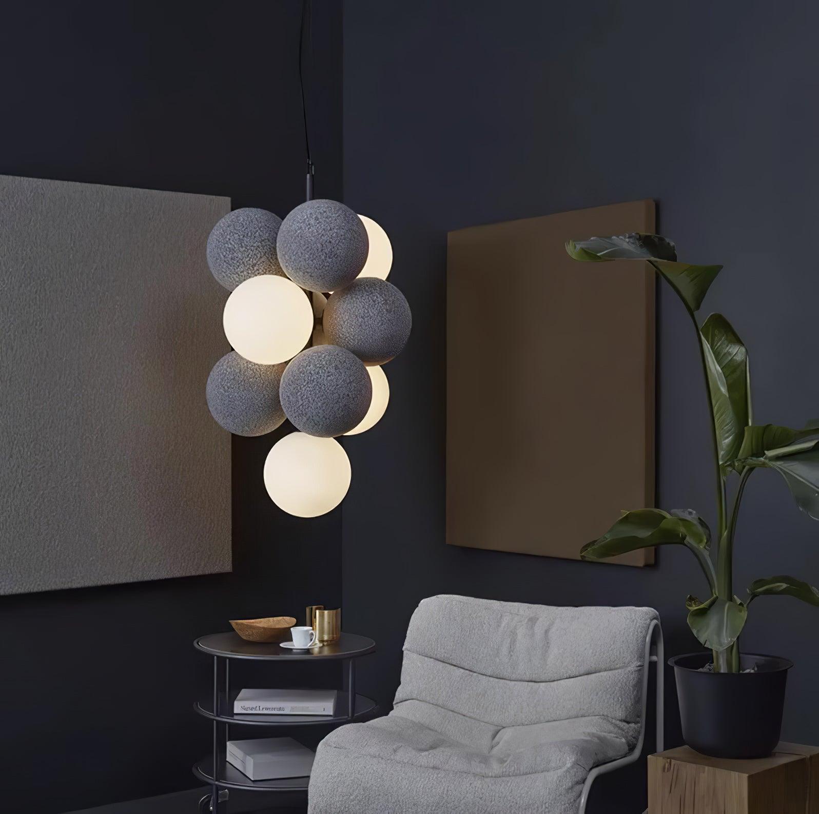 Bubbles Holly Pendant Lamp - Modern Glass Hanging Light Fixture for Living Room, Bedroom, Dining Room & Kitchen Decor