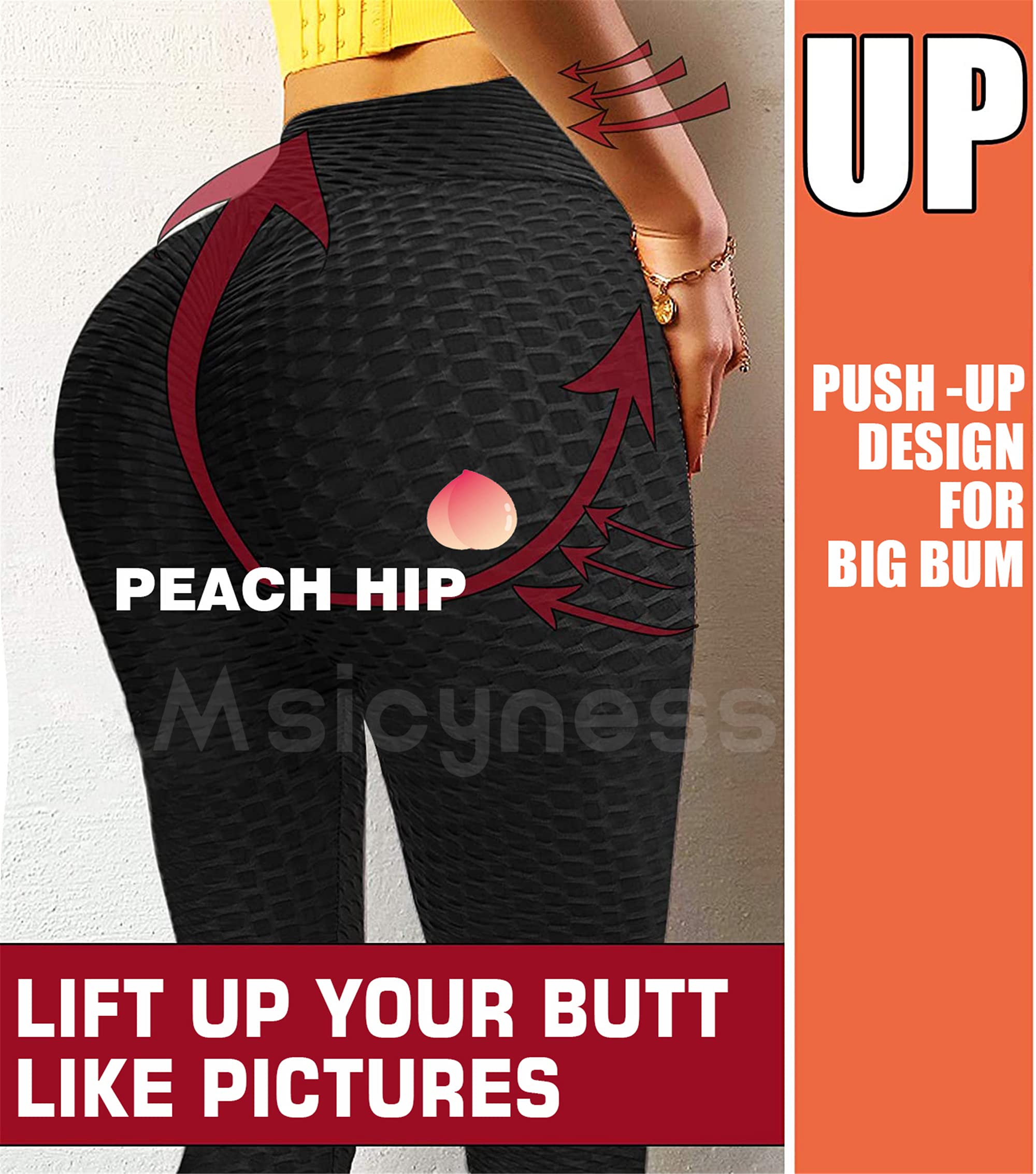 TikTok Viral High Waisted Yoga Leggings - 5/10 Pack Butt Lifting Workout Pants with Scrunch Detail & Textured Fabric | Perfect for Gym, Running, Dance & Everyday Wear