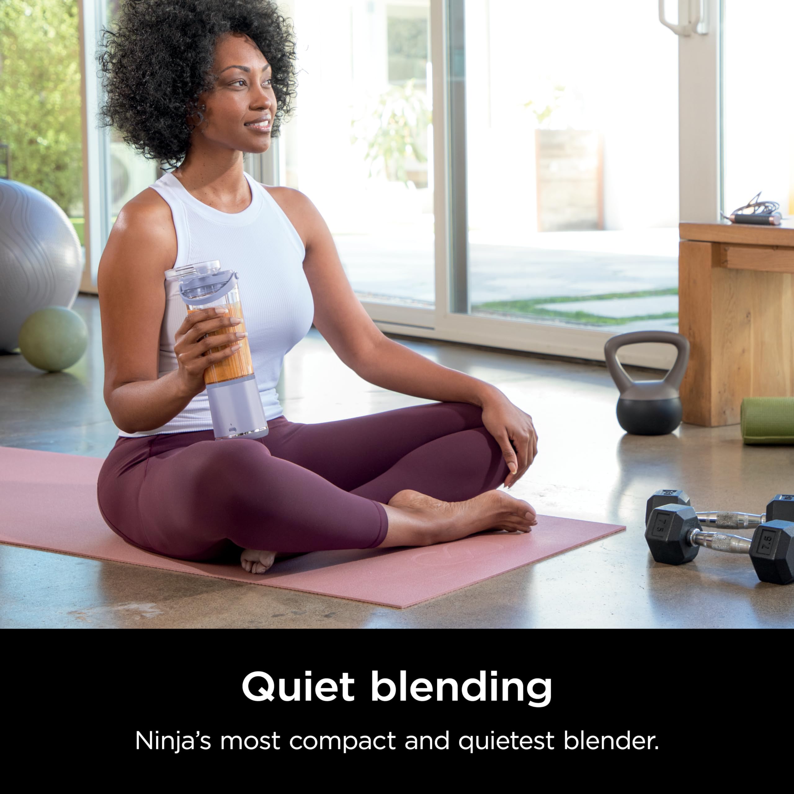 Ninja Blast Portable Blender - 18oz Cordless Personal Blender for Smoothies & Protein Shakes | BPA Free, Leakproof Lid with Sip Spout | USB-C Rechargeable & Dishwasher Safe | Perfect for Gym, Office & Travel | Lavender (BC151ML)