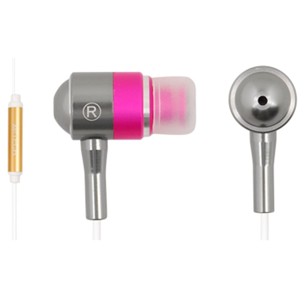 Ergoguys Wireless Metallic Earbuds with Noise Cancellation - Pink Bluetooth Headphones for Running, Gym & Travel | Sweatproof & Comfort Fit