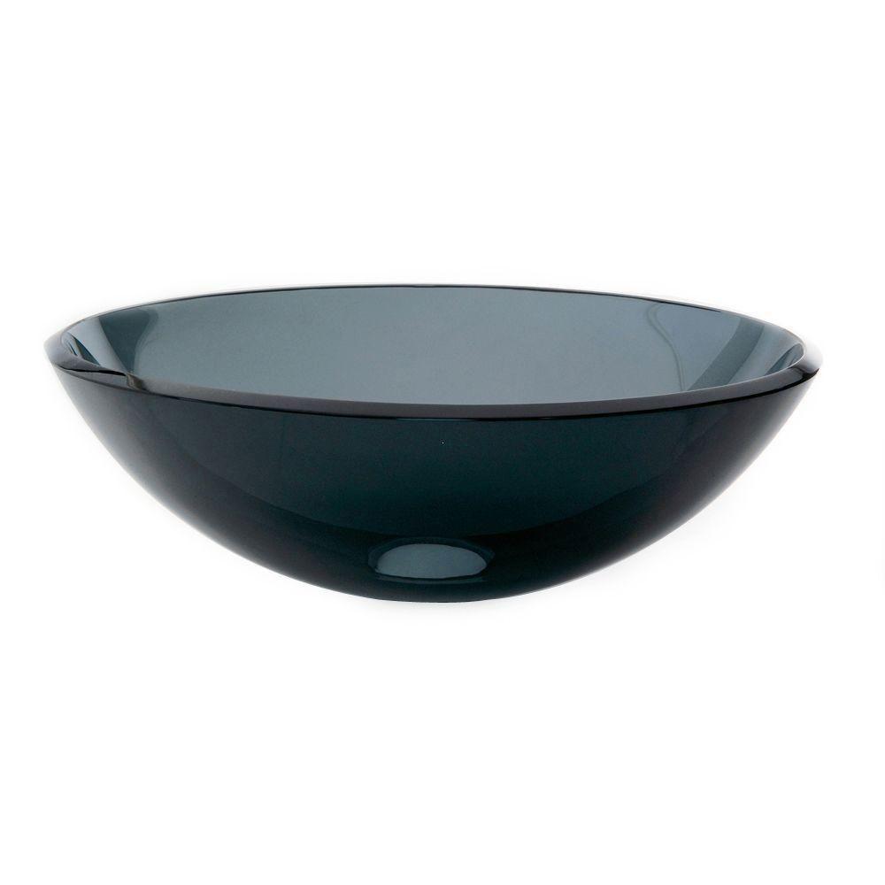 Decolav Translucent Black Vessel Sink - Modern Bathroom Vanity Top for Contemporary Homes | Perfect for Powder Rooms, Master Baths & Spa Retreats