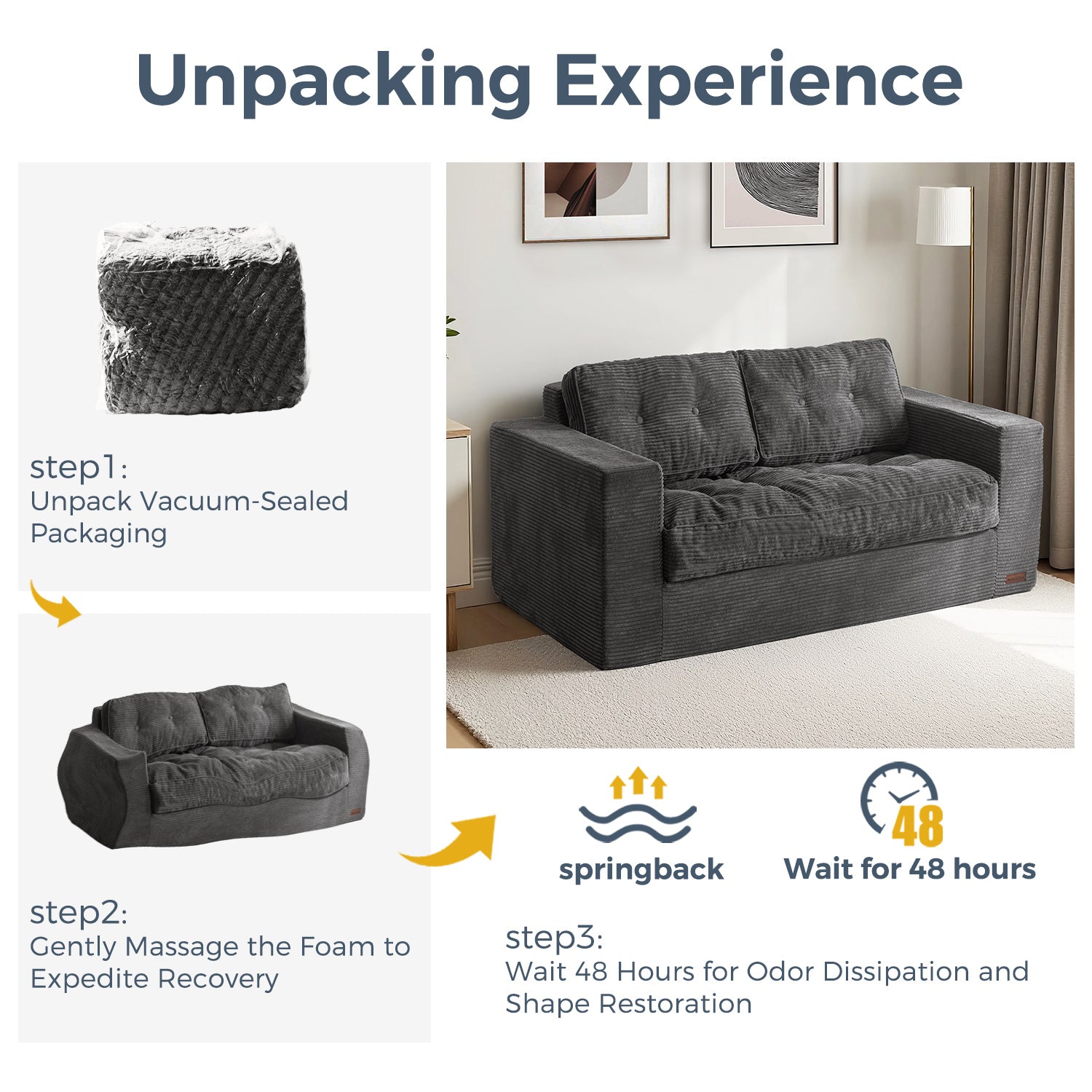 MAXYOYO Large Bean Bag Chair - Dark Grey Oversized Bean Bag Couch for Adults, Kids Bedroom & Living Room Furniture | Perfect for Lounging, Gaming, Movie Nights & Relaxation