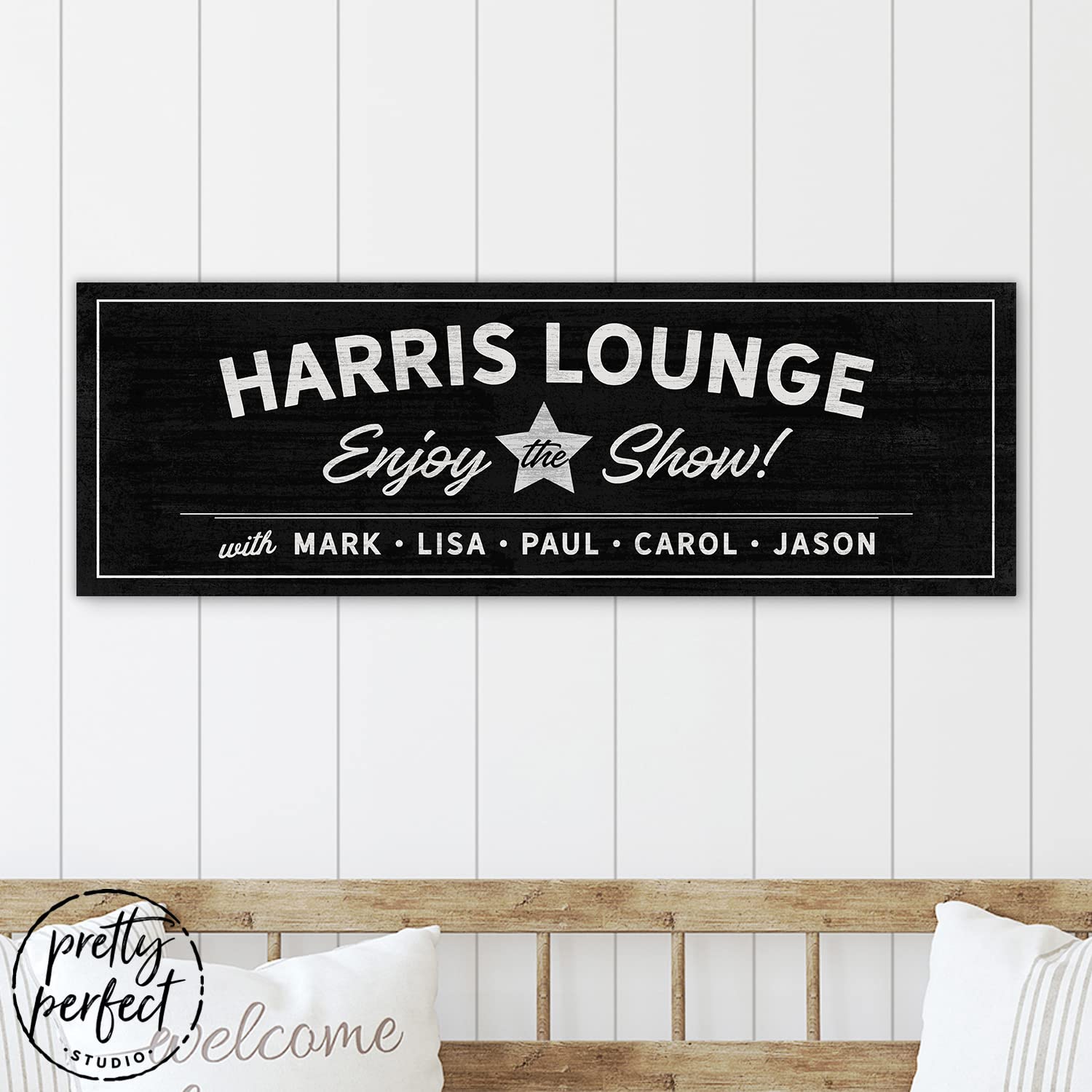 Personalized Movie Night Theater Sign - Custom Framed Canvas Wall Art 12