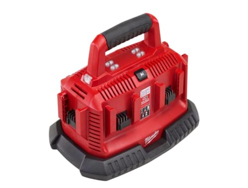 Milwaukee M18 Six Pack Sequential Charger - Fast & Efficient Battery Charging for Power Tools - Perfect for Construction, DIY Projects & Professional Use