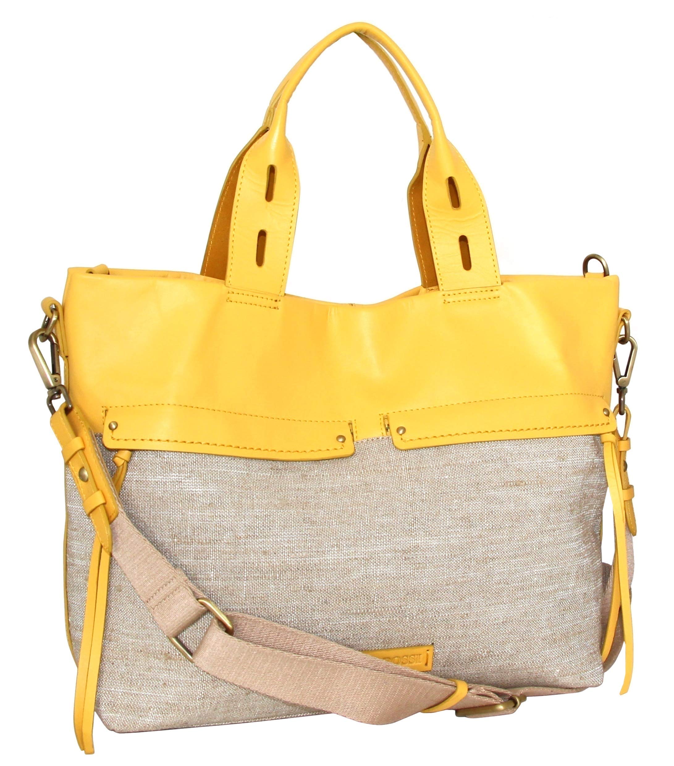 Emelia Stylish Linen & Leather Tote Bag for Women - Premium Handmade Crossbody Purse with Spacious Interior - Perfect for Work, Travel & Everyday Use