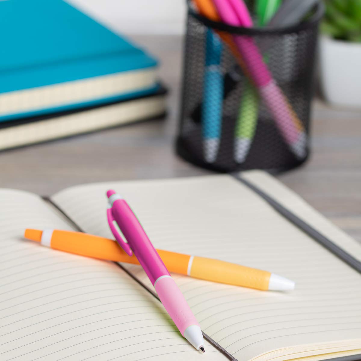 100 Pack Bulk Retractable Ballpoint Pens - Smooth Black Ink Office & School Supplies for Writing, Note Taking, Journals, Exams - Ideal for Students, Teachers, Professionals (Pink, 100 Count)
