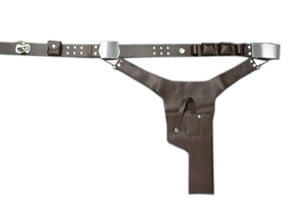 Star Wars Han Solo Blaster Belt Holster with Droid Caller & Greeble Pouch - XL Size Cosplay Accessory for Halloween, Comic Con & Costume Parties
