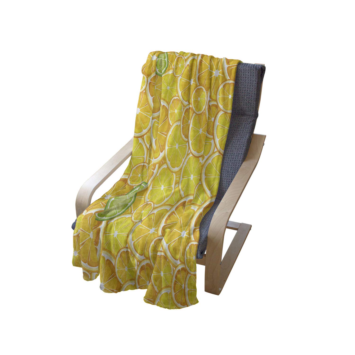 Ambesonne Yellow Flannel Fleece Throw Blanket - 70