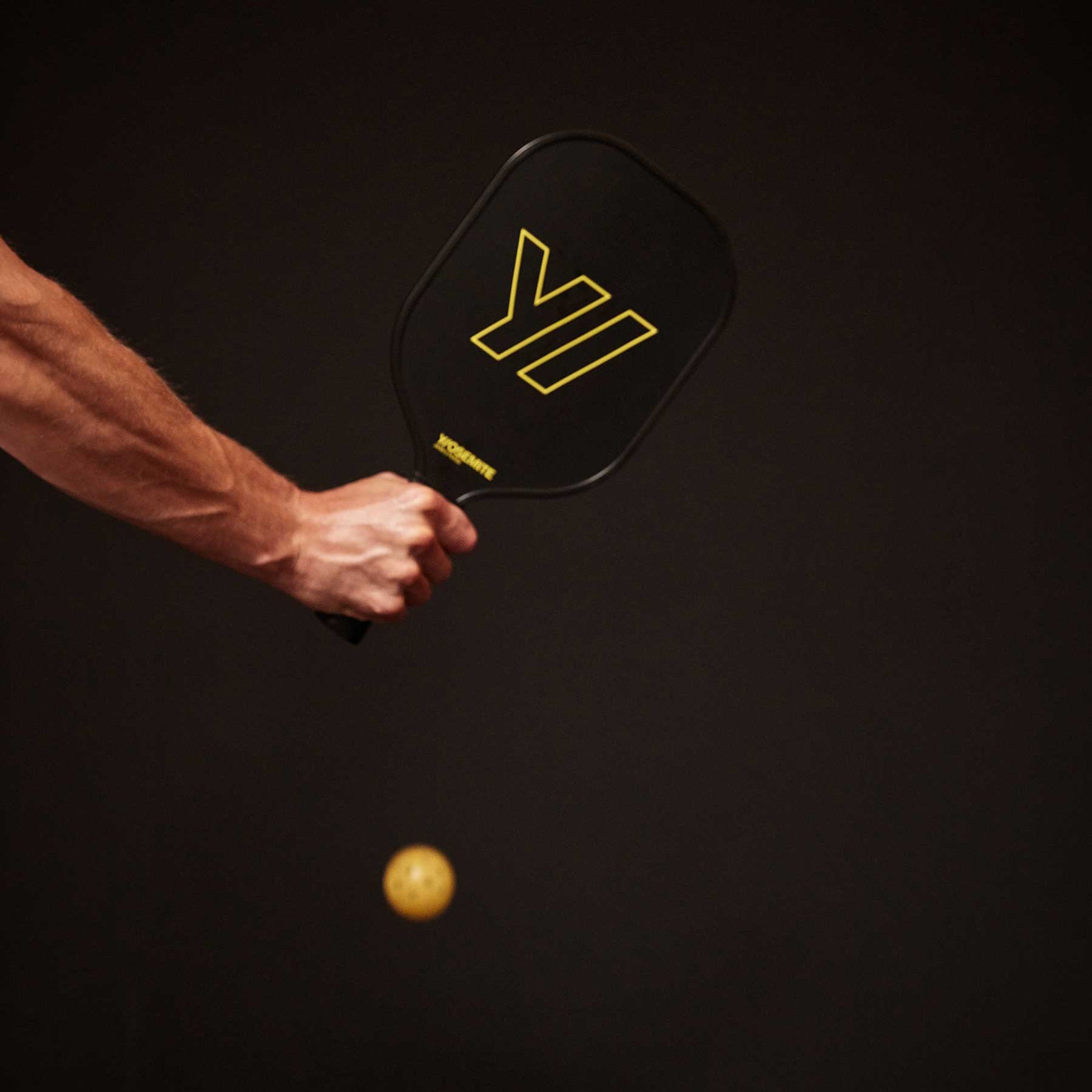 Premium Pickleball Paddle Set with Mesh Carry Bag - Black & Yellow | Lightweight Carbon Fiber Paddles for Indoor/Outdoor Play | Perfect for Beginners & Advanced Players