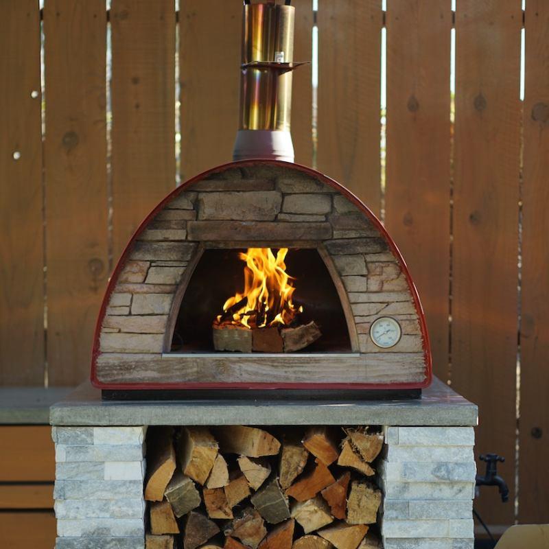 Maximus Arena Black Outdoor Wood Fired Pizza Oven - Portable Backyard Cooking for Pizza, Bread & Grilling - Perfect for Patio, Garden & Camping