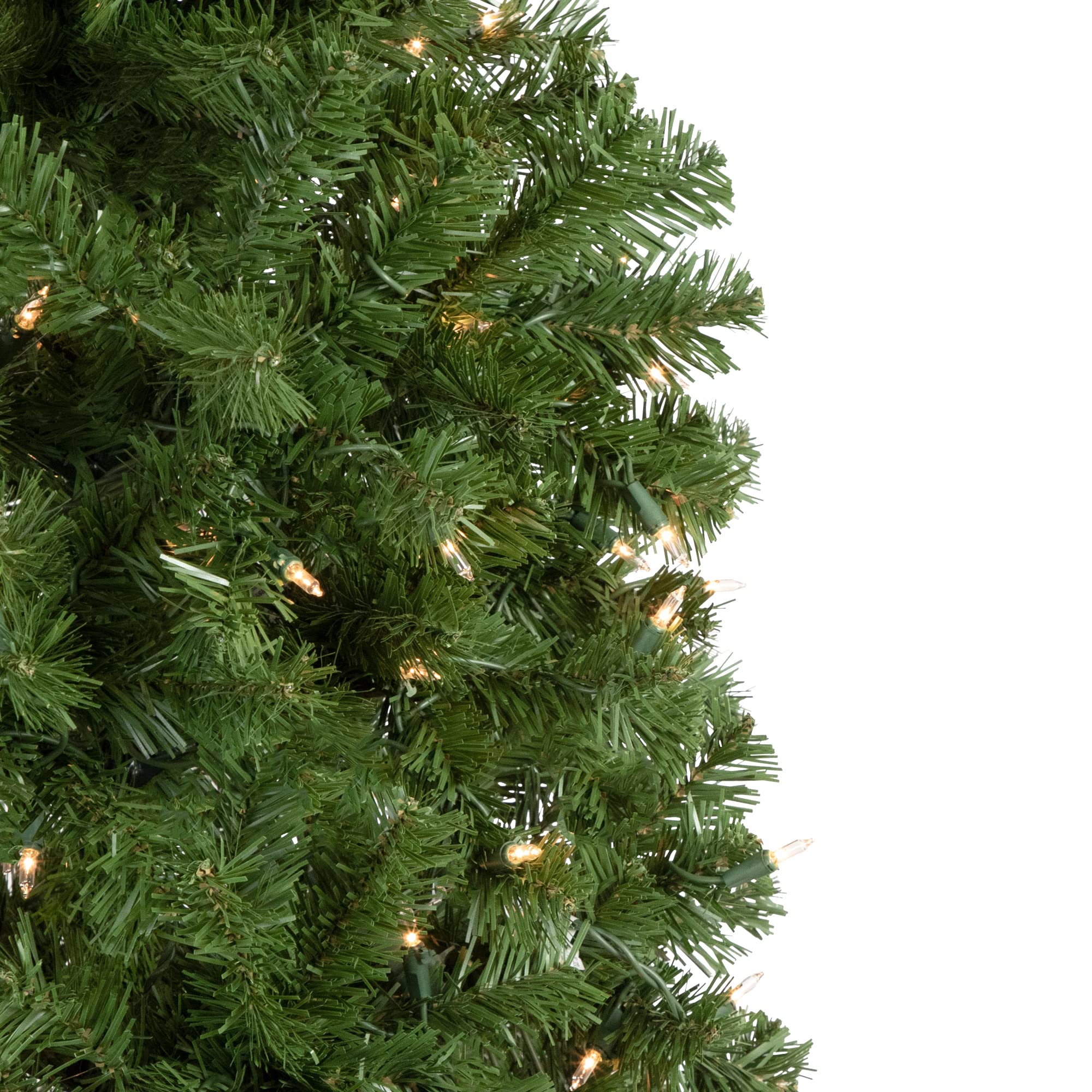 Northlight 7.5' Pre-Lit Hazelton Spruce Pencil Artificial Christmas Tree with Clear Lights - Perfect for Small Spaces & Holiday Home Decor