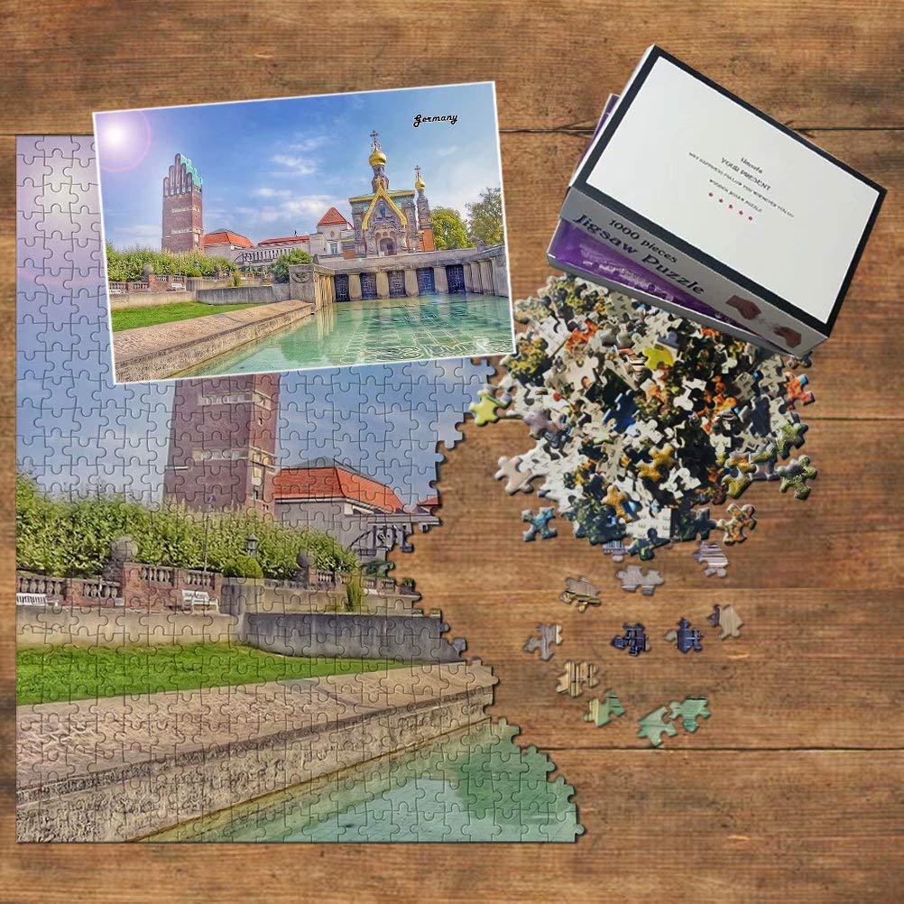 Germany Darmstadt 1000-Piece Wooden Jigsaw Puzzle - Travel Souvenir & Home Decor Artwork for Adults & Teens - Perfect for Relaxation, Family Game Night & Wall Display