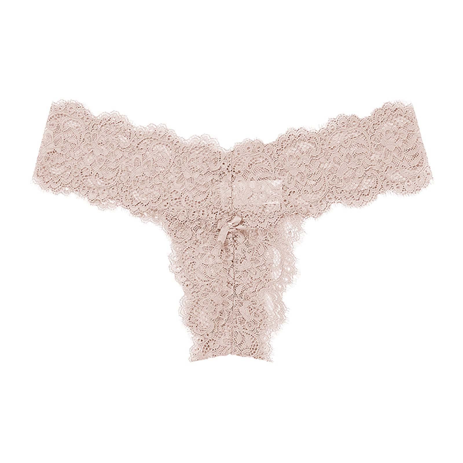 Sheer Lace See-Through Thong Panties for Women - Sexy Temptation Underwear, Comfortable & Breathable - Perfect as Housewarming Gifts, Bridal Shower Favors or Romantic Occasions