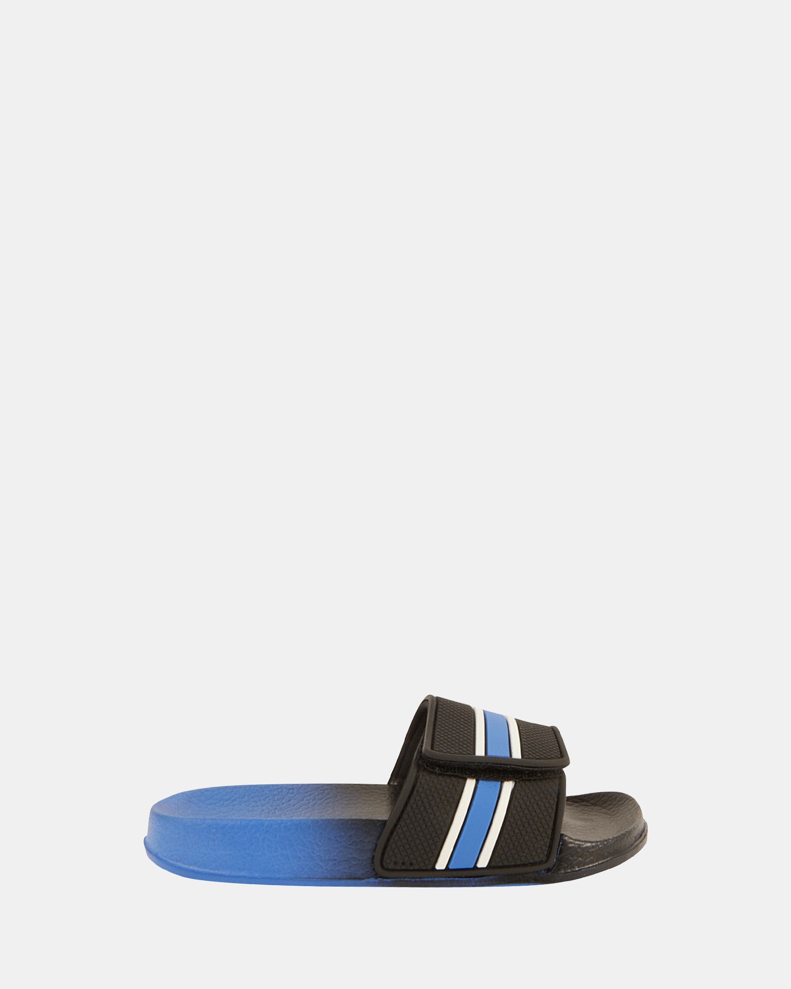 **Kannon Beach Slide Sandals for Men & Women - Comfortable Black & Blue Slides for Pool, Beach, and Outdoor Wear**
