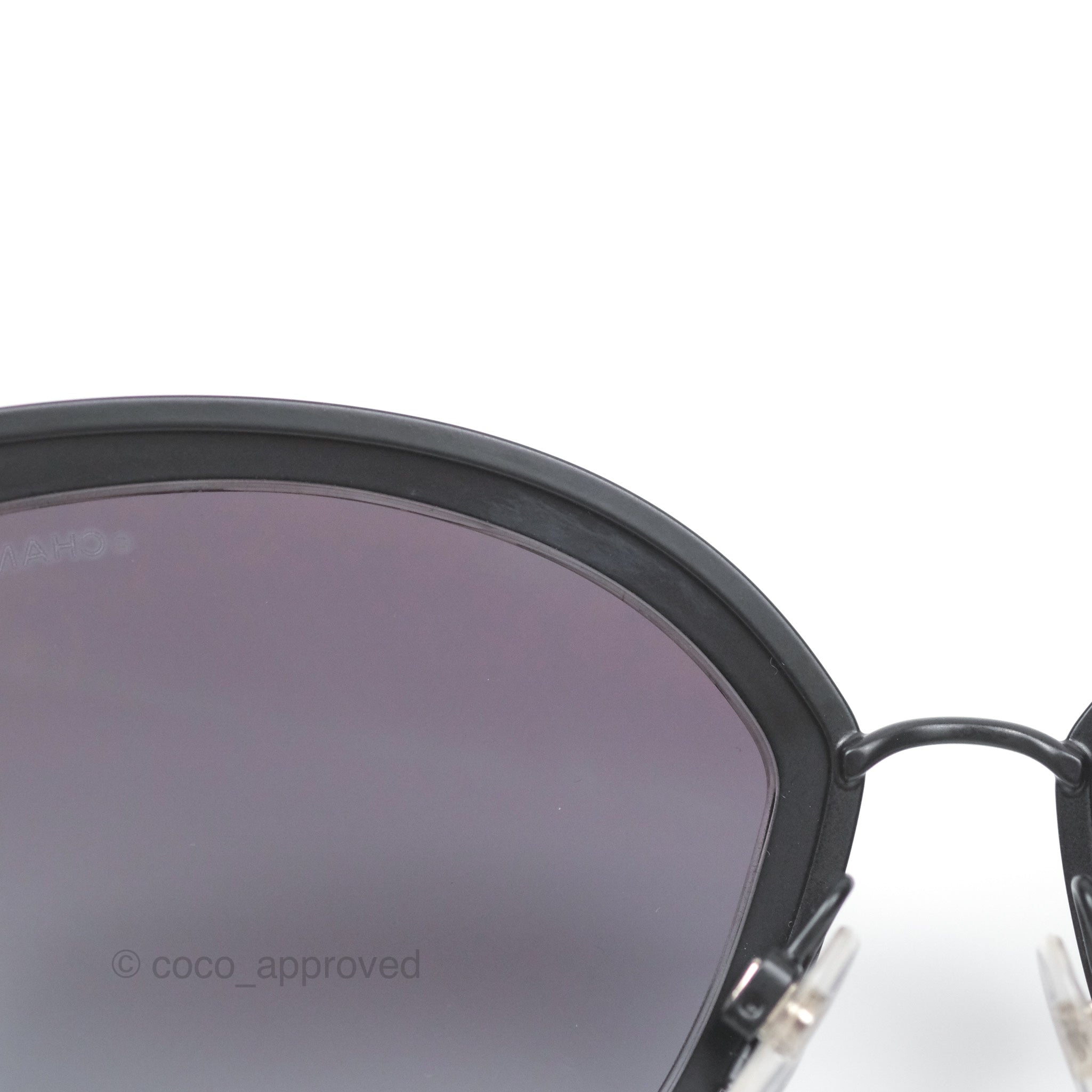 Chanel Cat Eye Sunglasses for Women - Matte Black UV Protection Fashion Shades - Perfect for Beach, Driving & Outdoor Activities