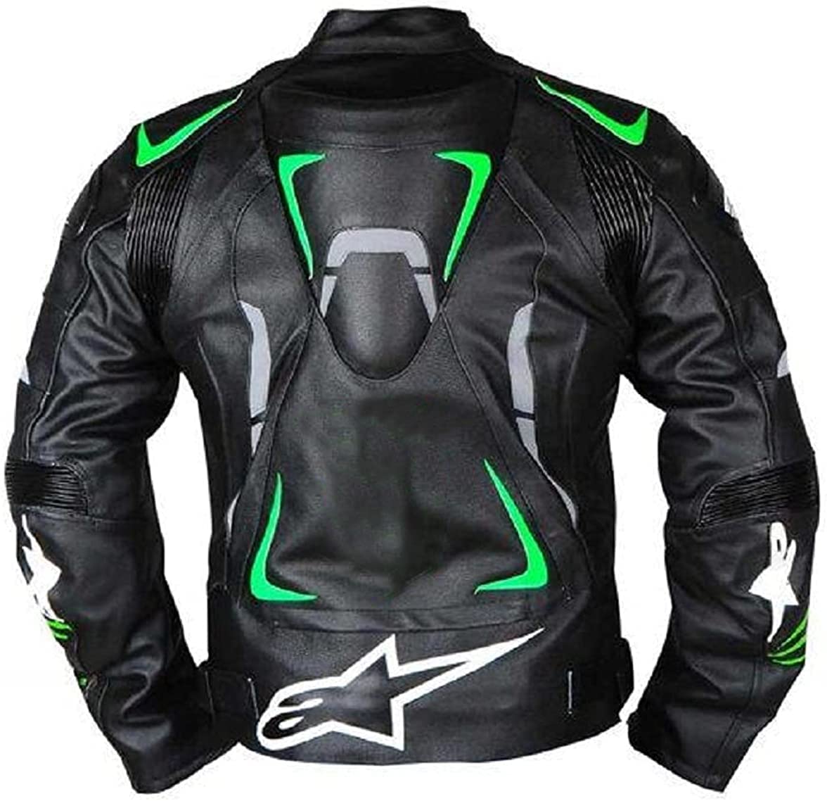 Men's Motorcycle Racing Jacket - Padded Leather Biker Jacket with Armor Protection for Motorcross & Street Riding | Durable & Stylish Riding Gear for Safety & Comfort