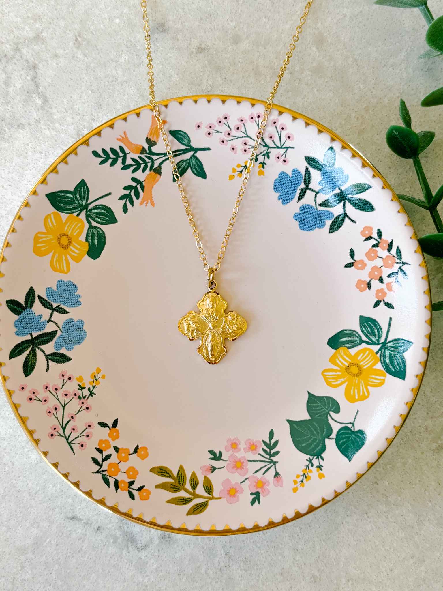 4-Way Cross Petite Necklace for Women - Elegant Layered Necklace for Everyday Wear, Gift for Her, Religious Jewelry