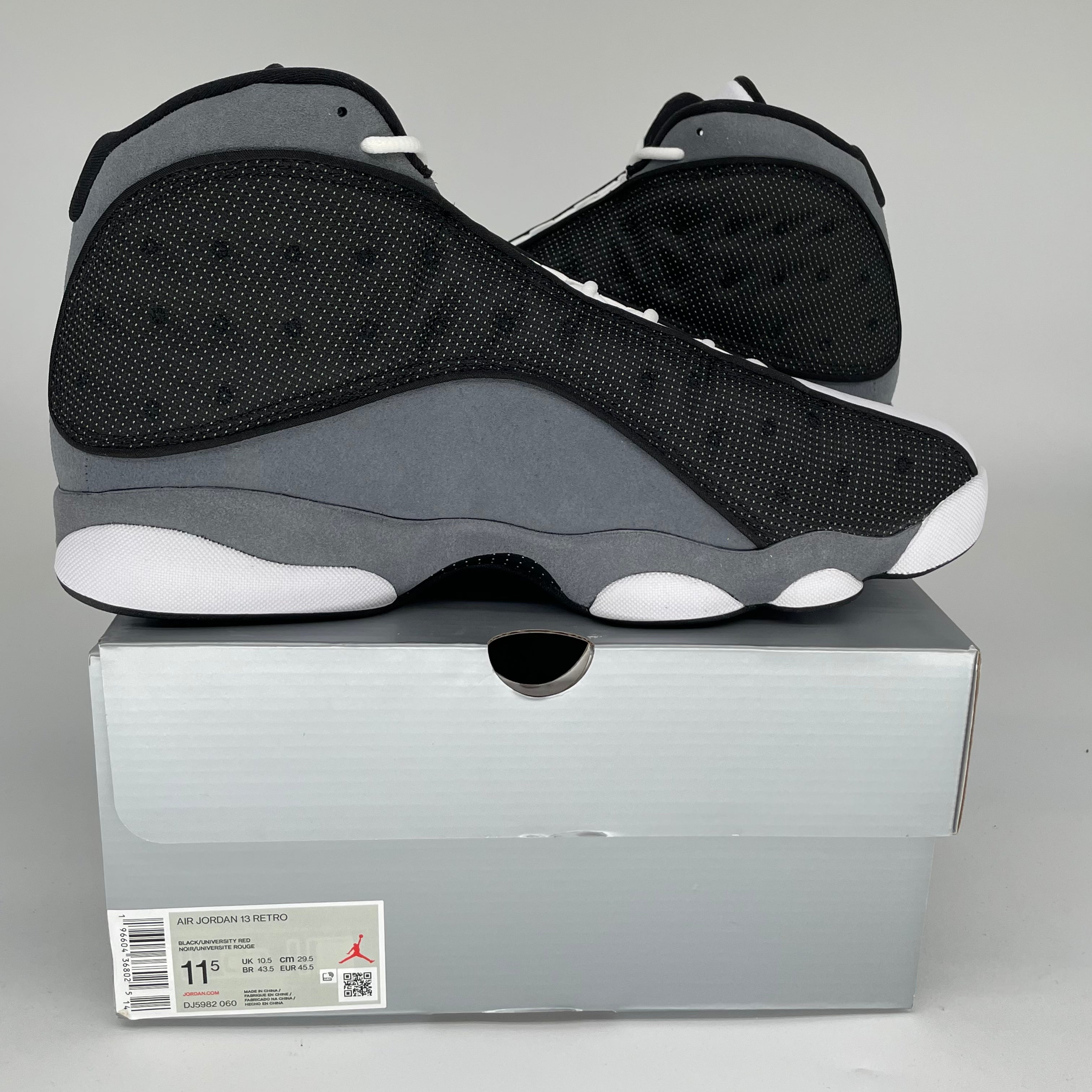 Original Air Jordan 13 Retro 'Black Flint' Men's Basketball Shoes Size 11.5 (DJ5982-060) - Perfect for Streetwear & Court Performance