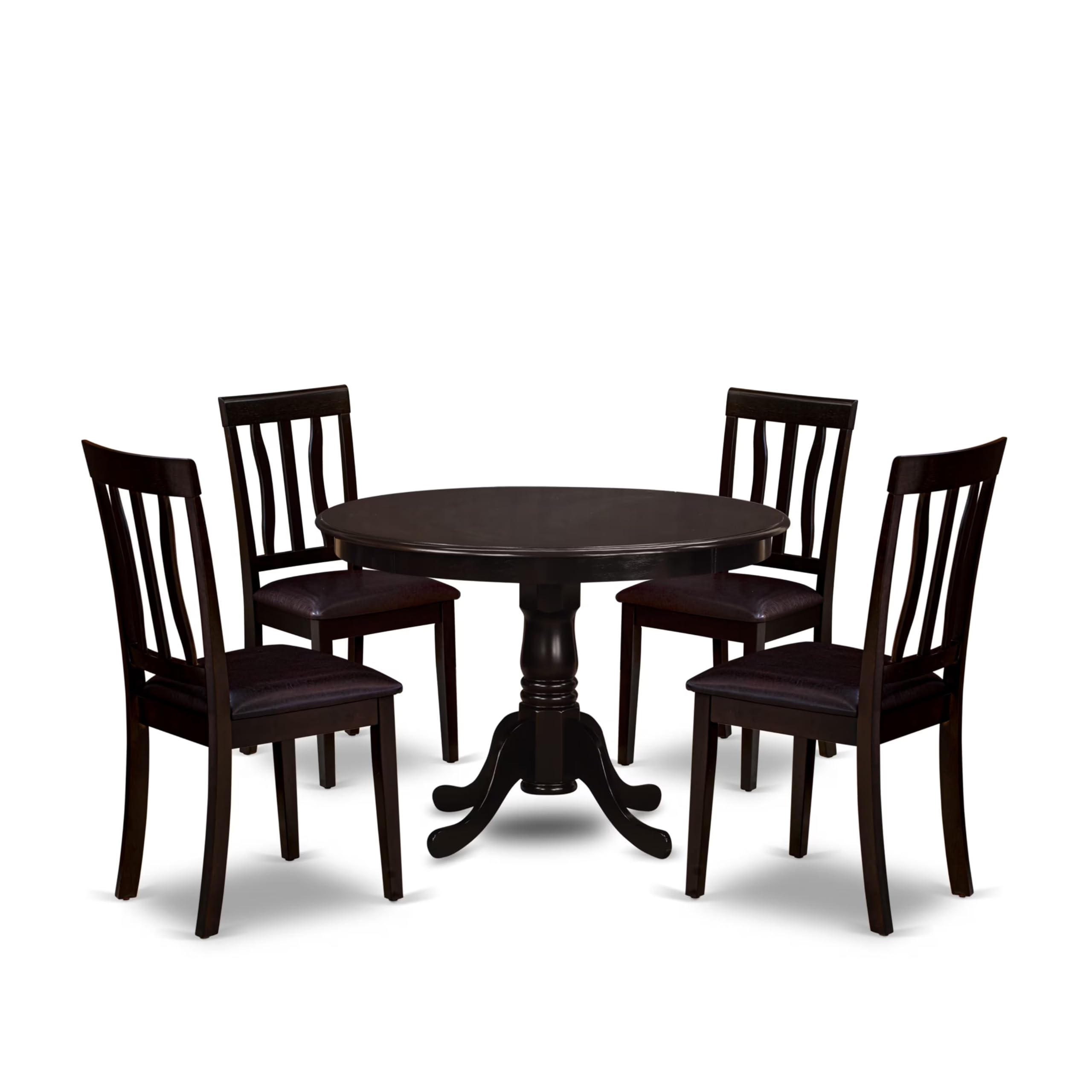 East West Furniture 5-Piece Cappuccino Dining Set - 42
