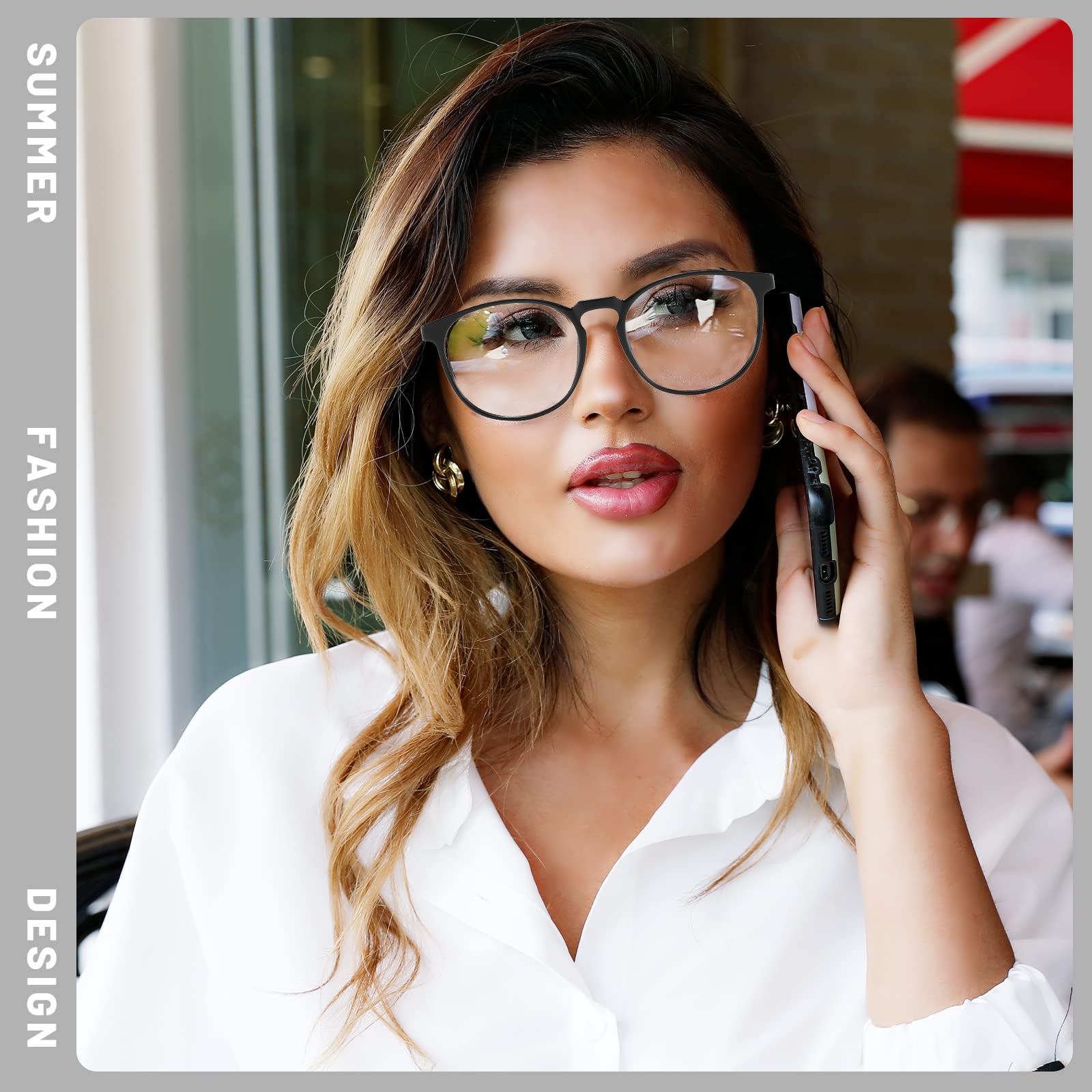 Blue Light Blocking Glasses for Women & Men - Retro Round Computer Glasses with UV Protection - Anti Eye Strain & Glare Reduction for Gaming & Screen Use (3-Pack) - Perfect for Office Work, Online Classes & Nighttime Device Use