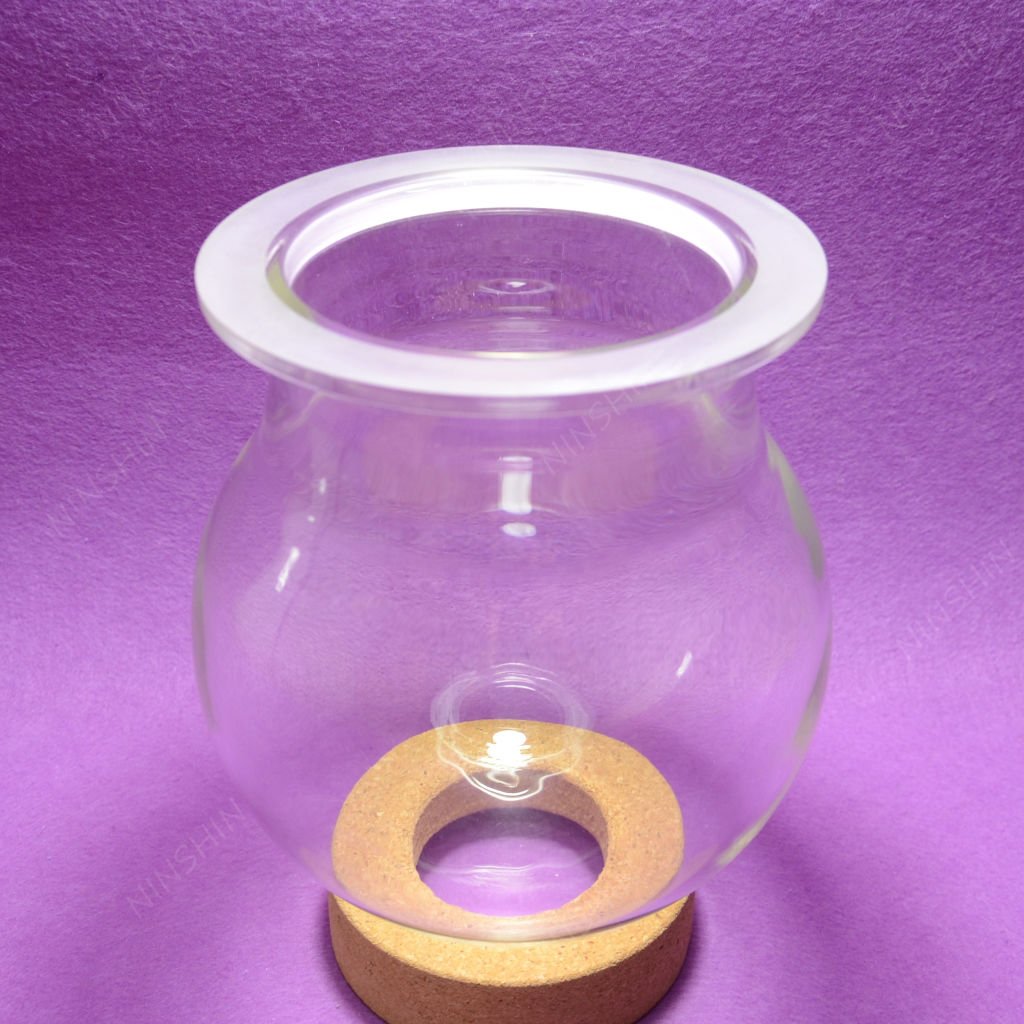 2000ML 4-Neck Round Bottom Flask with 24/40 Joints, 2L Borosilicate Glass Reactor Flask with Easy Clamp - Perfect for Chemistry Experiments, Distillation & Organic Synthesis