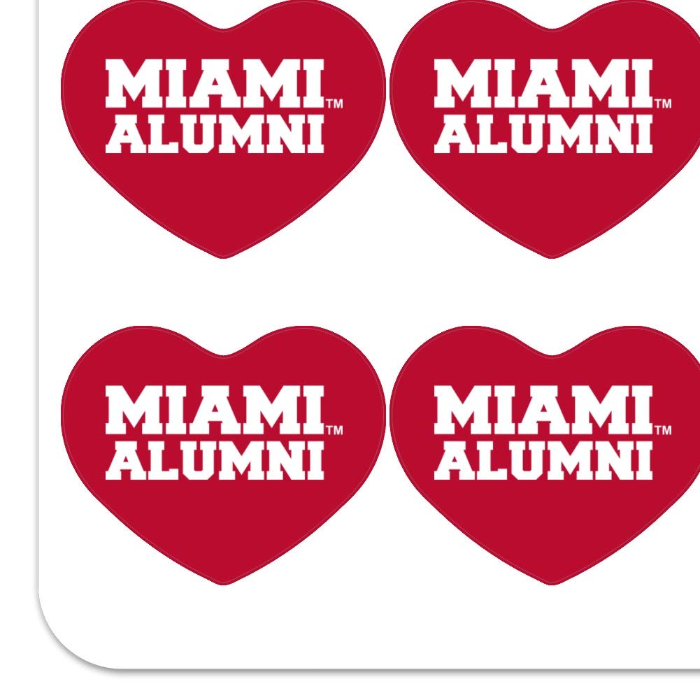 Miami University Redhawks Alumni Heart Shaped Planner Stickers - DIY Scrapbook, Calendar & Craft Decoration for School Spirit, Memory Books & Gift Giving