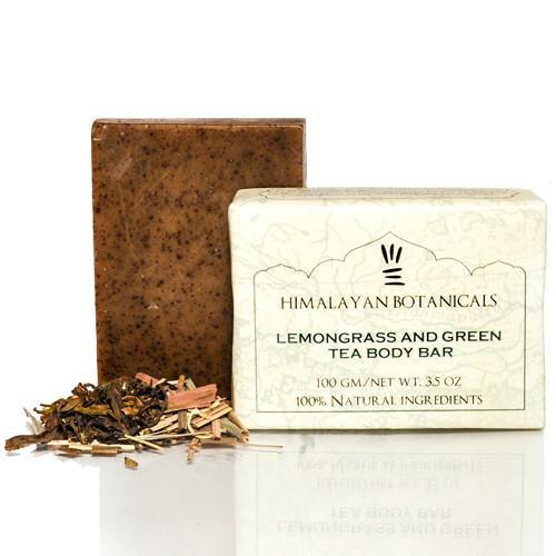 Organic Himalayan Lemongrass Green Tea Soap Bar - Natural Exfoliating & Moisturizing for Sensitive Skin - Perfect for Spa, Bath & Gift Sets