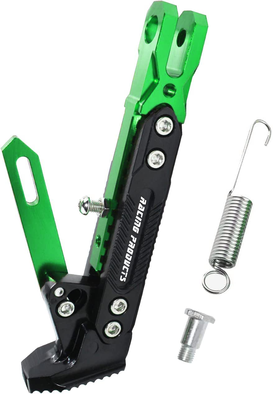 Universal Motorcycle Kickstand - CNC Aluminum Alloy Adjustable Side Stand for Scooters, Pit Bikes & Motocross | Durable Foot Support for Parking & Maintenance