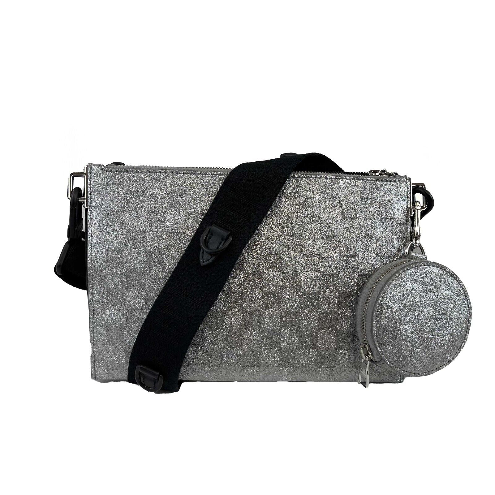 Authentic Louis Vuitton x Virgil Abloh Black Silver Crossbody Bag - Limited Edition Luxury Shoulder Purse for Women | Perfect for Date Night, Parties & Travel Accessories