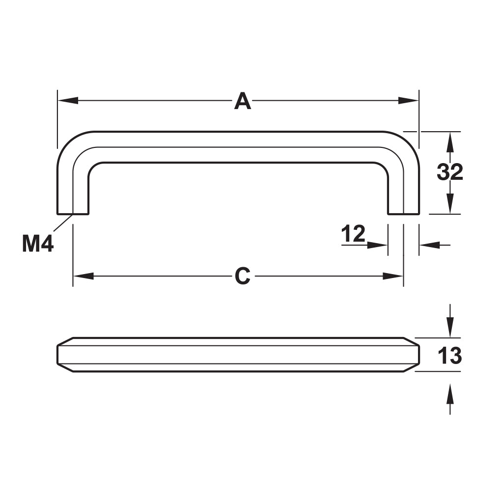 Furniture Handle H1710 - Premium Cabinet & Drawer Pulls for Home & Office - Durable Hardware for Kitchen, Bathroom & Wardrobe Upgrades