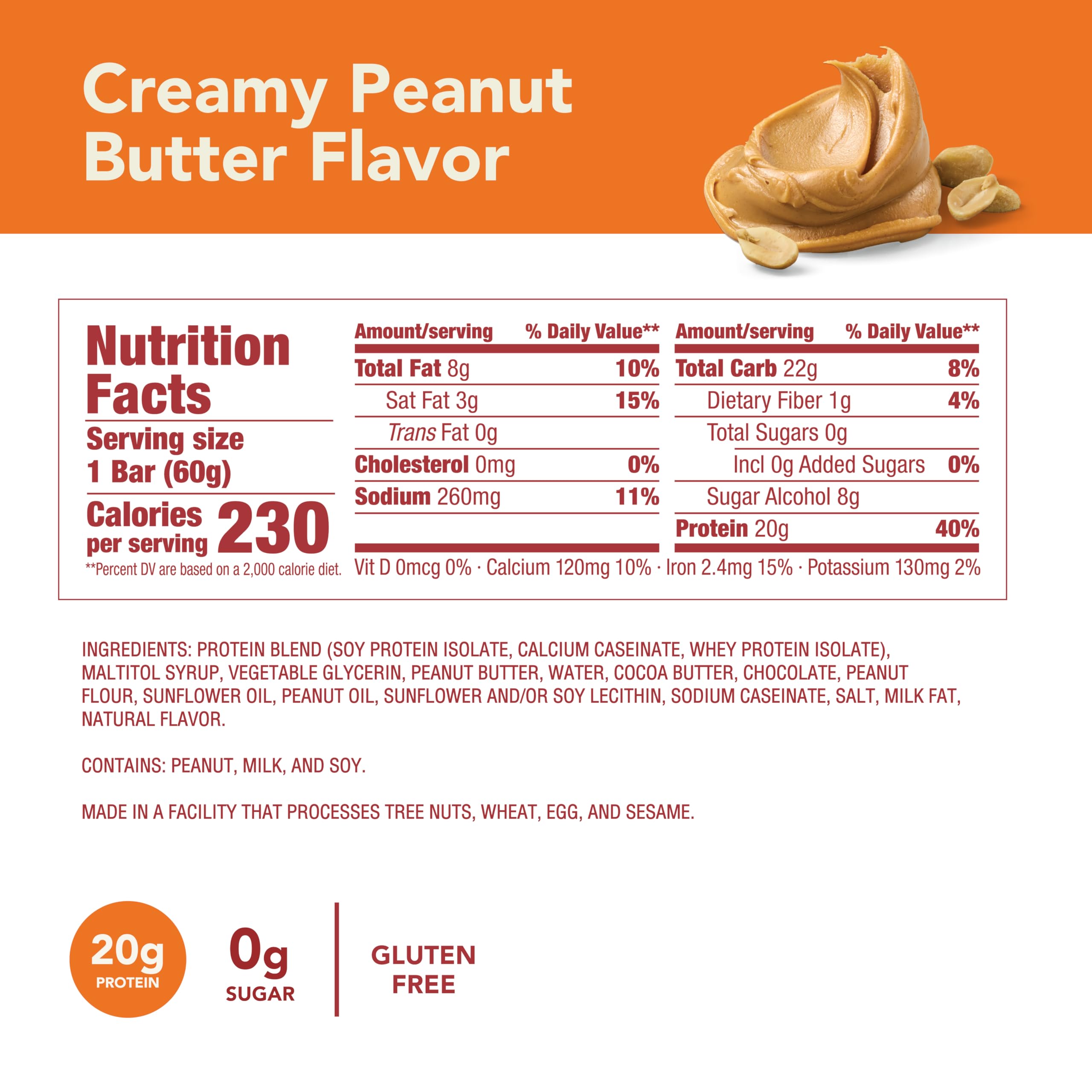 think! Protein Bars - High Protein Snacks, Gluten Free, Kosher Friendly, Creamy Peanut Butter Flavor, 2.1oz per Bar, 30 Count Pack | Perfect for Workout Recovery, Office Snacks & Healthy On-the-Go Nutrition
