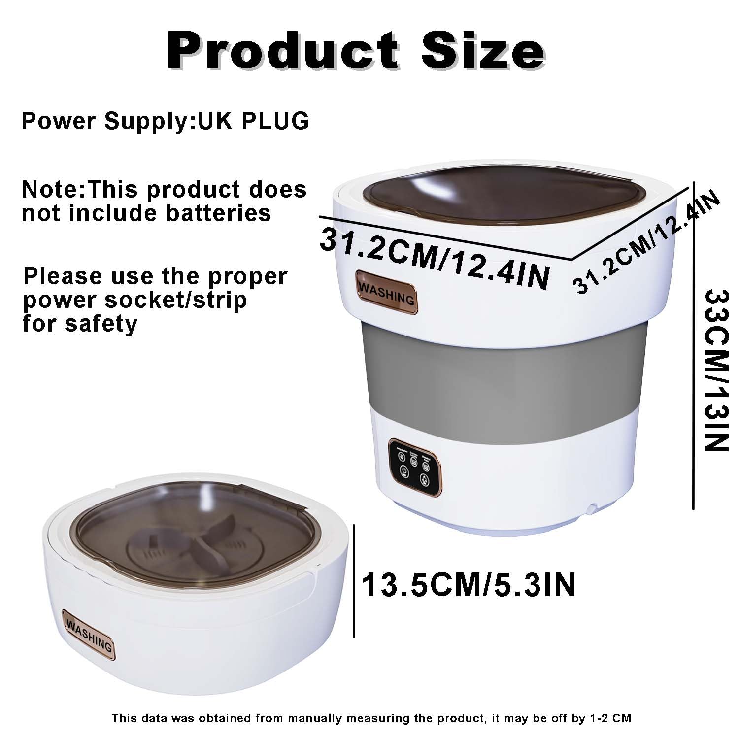 **Mini Portable Washing Machine 18L 60W with Spin Dryer - Compact Foldable Travel Washer for Camping, Dorms, Apartments & RV - Lightweight Grey Laundry Solution for Small Spaces, Travel & Off-Grid Living - Perfect for Outdoor Adventures, Tiny Homes & Emergency Use - Ideal for Camping Trips, College Dorms, RV Travel & Emergency Preparedness [2024 Clean S+]**