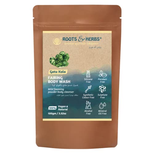 100% Vegan Gotu Kola & Ayurvedic Herbal Powder Body Wash - Natural Ubtan Cleanser for Glowing Skin, Non-Foaming, 3.52 oz | Perfect for Spa Day, Detox Bath & Holistic Skincare Routine