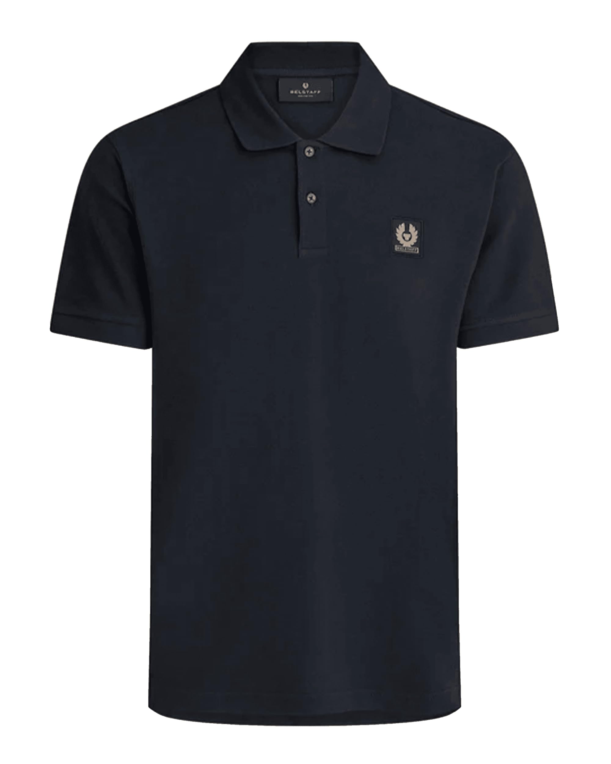 Belstaff Men's Navy Short Sleeve Polo Shirt - Premium Cotton Casual Top for Golf, Business & Summer Wear