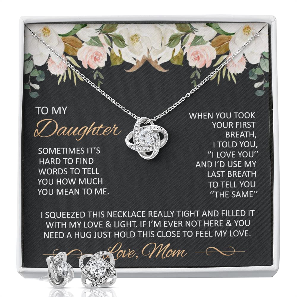 WISHICIOUS Mother Daughter Necklace Set - Heart Pendant Jewelry Gift for Mom & Daughter - Birthday, Anniversary, Christmas Present - Perfect for Special Occasions & Family Bonding Moments