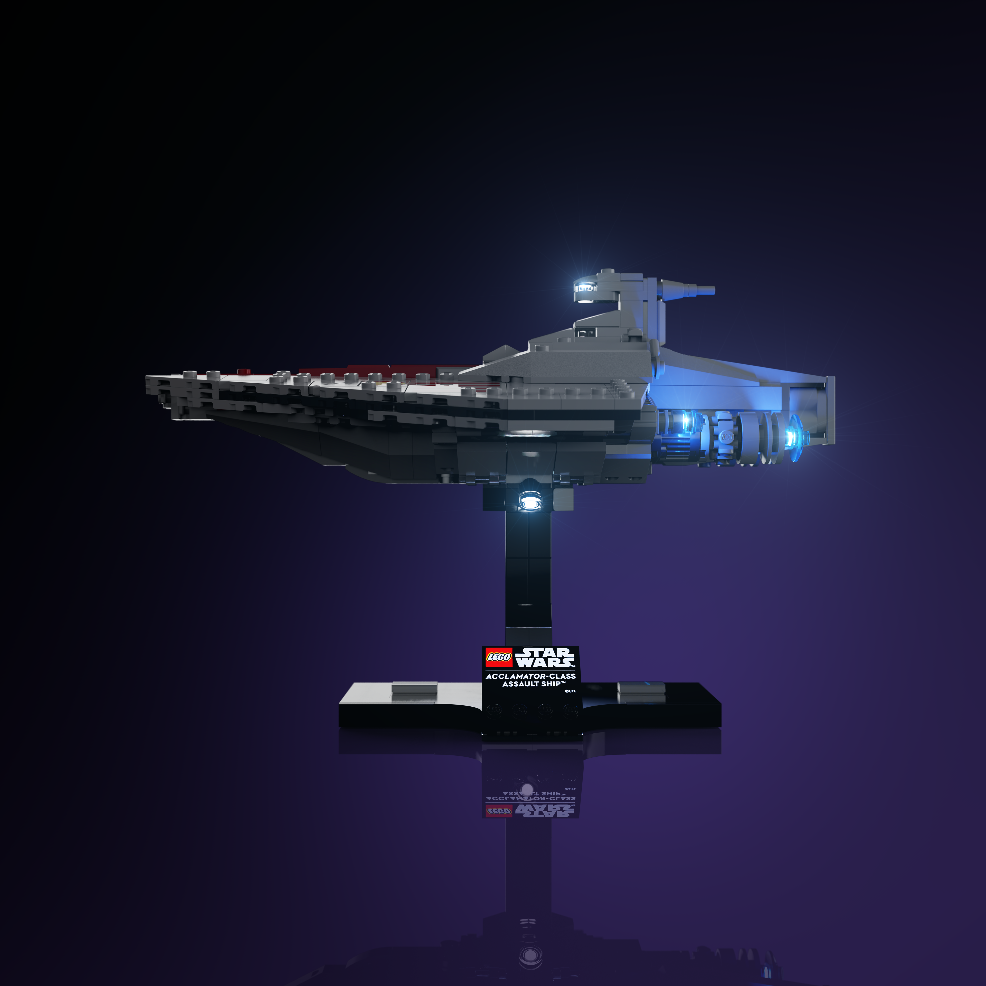 LEGO® Acclamator Class Assault Ship #75404 Light Kit - DIY Lighting Set for Star Wars LEGO Models - Perfect for Display & Nighttime Showcase