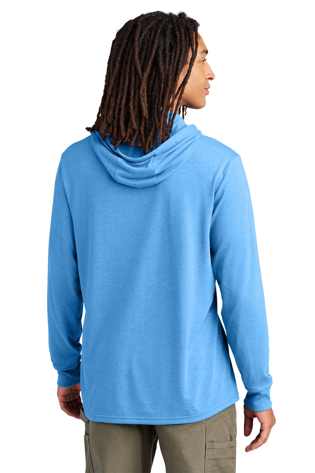 Premium Allmade Unisex Tri-Blend Hoodie - Customizable Azure Blue Pullover for Men & Women | Soft Eco-Friendly Fabric for Casual Wear, Street Style & Lounge Comfort