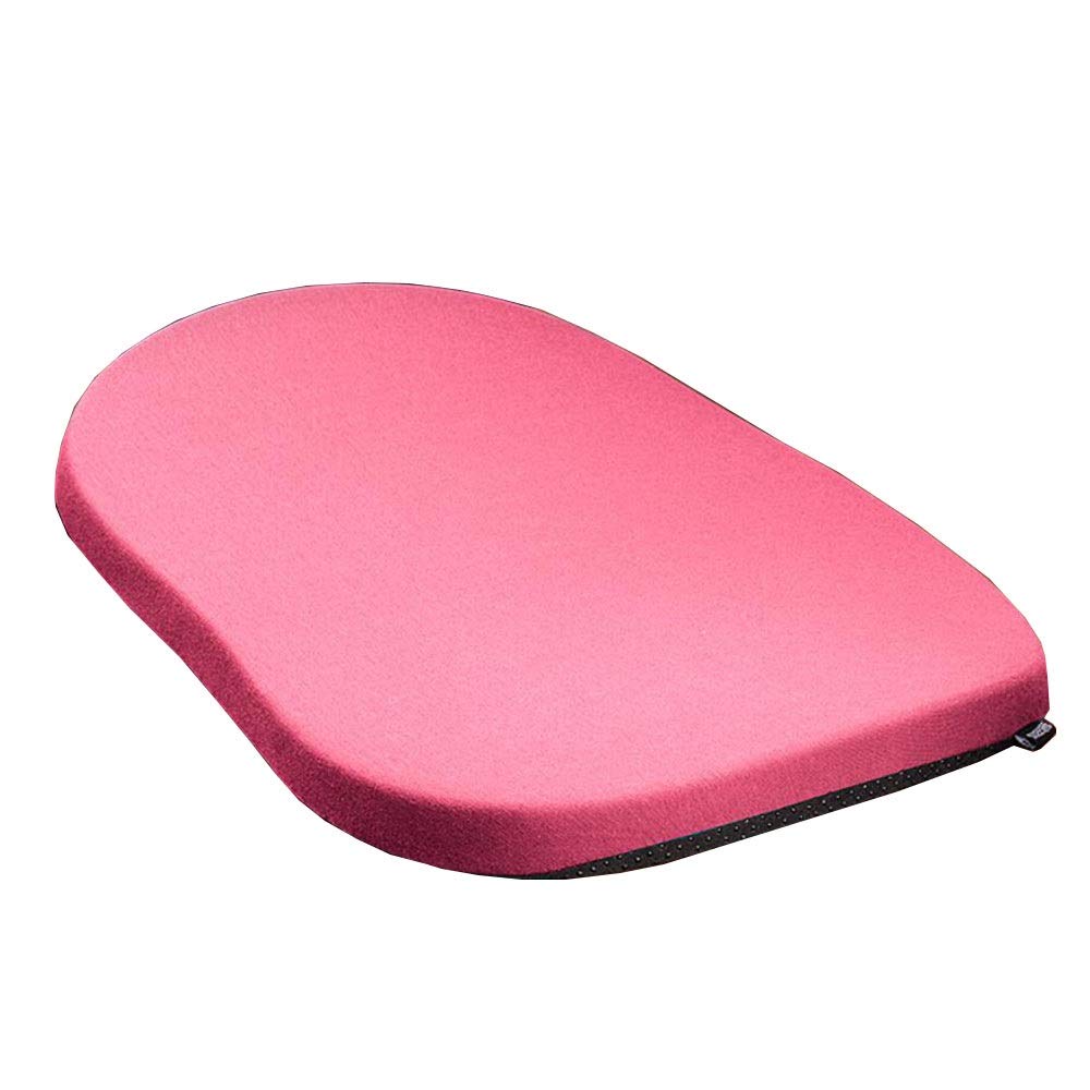 Premium Hydrogel Memory Foam Car Seat Cushion for Sciatica & Back Pain Relief - Breathable Coccyx Support Pillow for Office Chair & Driving - 17.7x15.7x1.18in Pink (Cotton/Grid Leather) - Perfect for Long Commutes, Work from Home & Road Trips