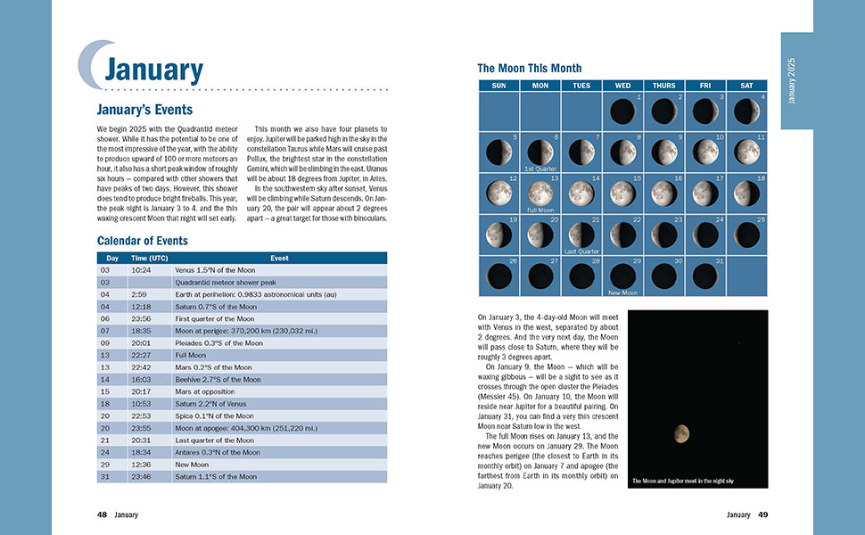 2025 Night Sky Almanac: Monthly Stargazing Guide for North America by Royal Astronomical Society of Canada - Perfect for Astronomy Enthusiasts & Backyard Observers