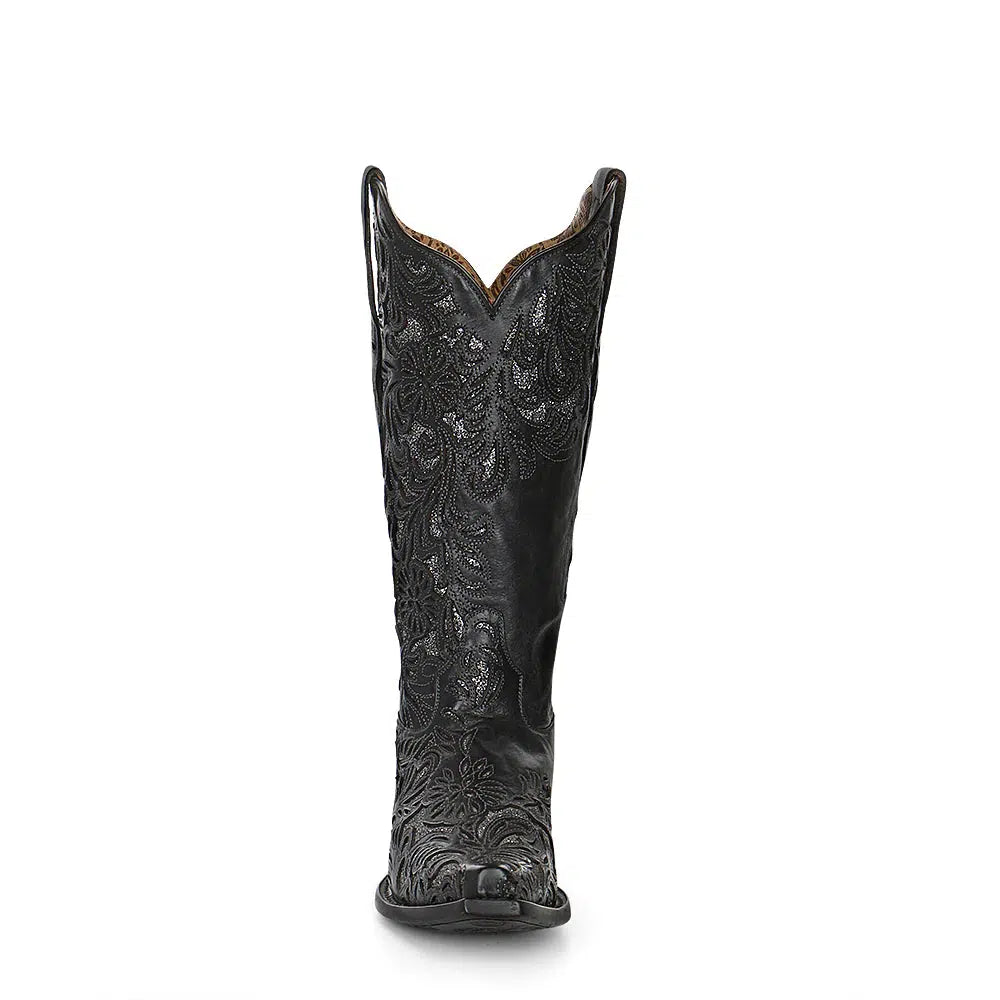 **G1417 M Corral Black Western Cowgirl Leather Tall Boots for Women - Stylish & Durable Riding Boots for Country, Rodeo & Fashion**