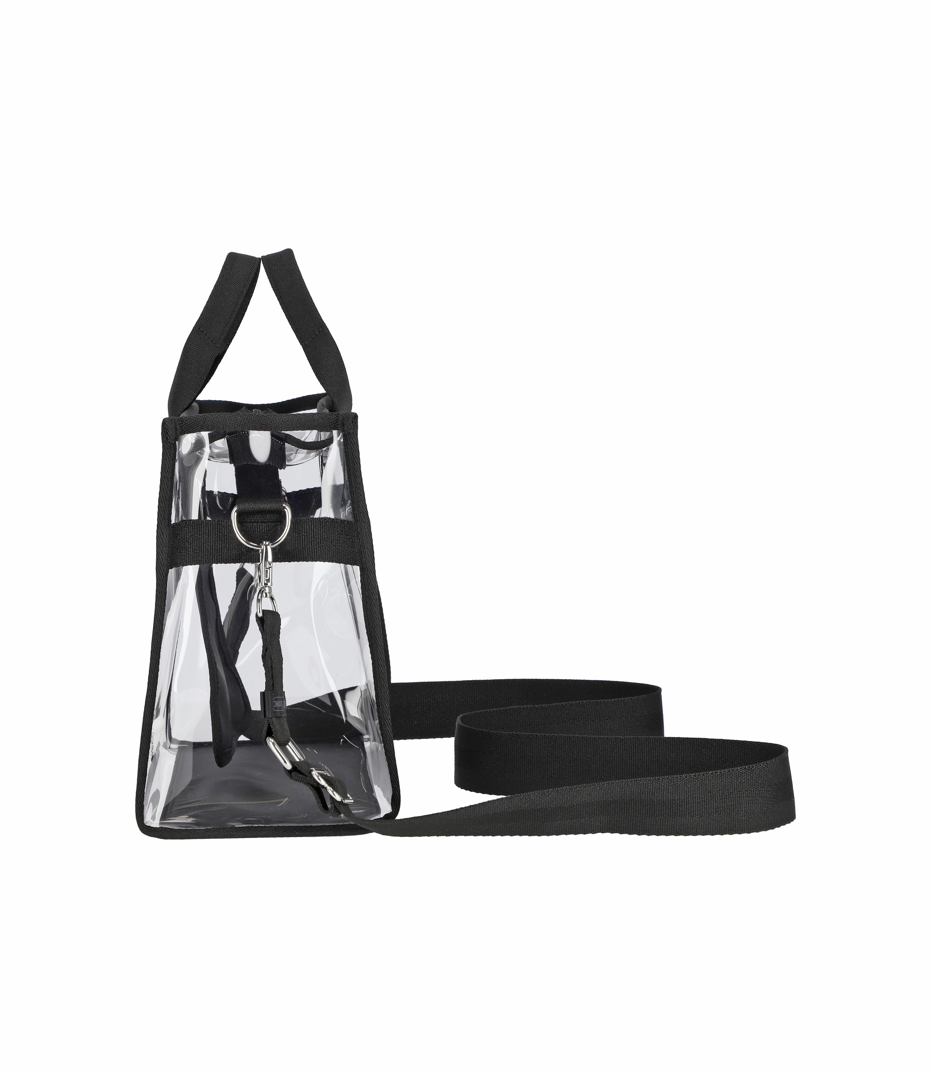 Clear Medium Top Handle Tote Bag - Stylish Transparent PVC Shoulder Bag for Women, Perfect for Work, Shopping, and Travel Accessories