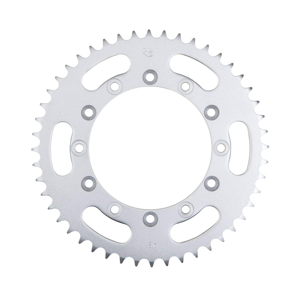Yamaha YZ250 Rear Steel Sprocket 48 Tooth Silver - Compatible with 1999-2022 Models - Perfect for Off-Road Racing & Dirt Bike Maintenance