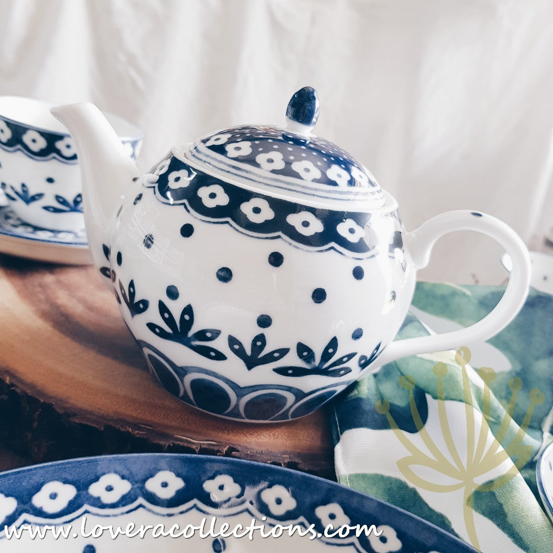 Awasaka Japan Blue and White Polka Dot Dessert Plates Set - 3 Piece Ceramic Bowls for Desserts, Snacks, Condiments | Elegant Tea Party, Japanese Dining, Home Decor