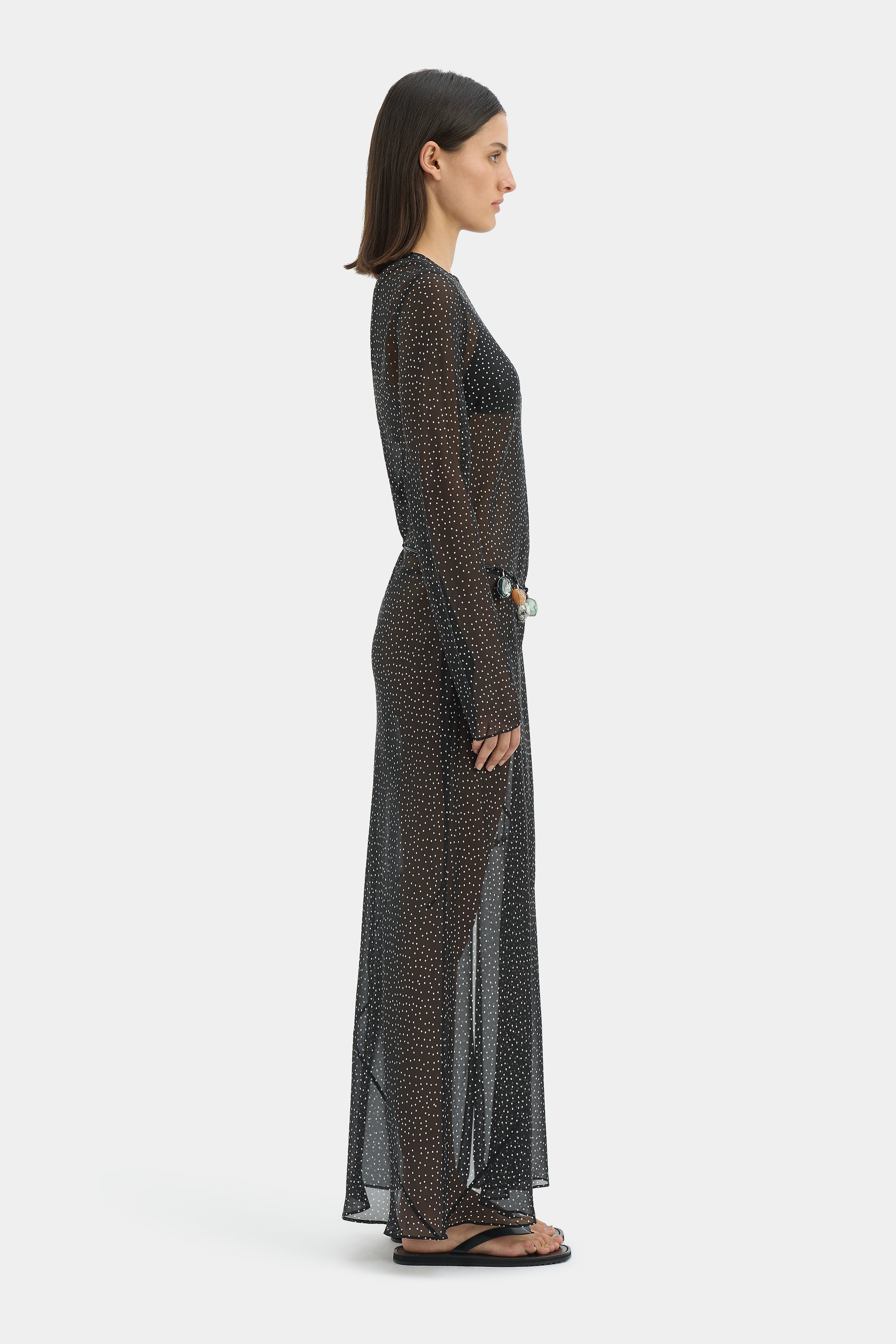 Lisander Women's Long Sleeve Casual Dress - Elegant Flowy Midi Dress for Work, Party & Fall Season