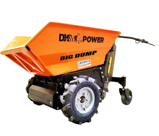 DK2 OPD811 8 cu. ft. 1100 lbs Capacity Electric Dump Cart with Auto Stop Release & Brake - Heavy Duty Utility Cart for Landscaping, Construction & Farm Use