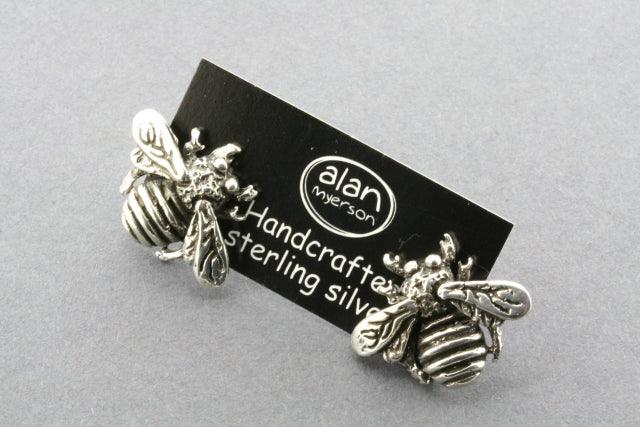 Bee Stud Earrings for Women - Dainty Gold Bee Jewelry - Cute Honeycomb Earrings for Everyday Wear & Gift Giving