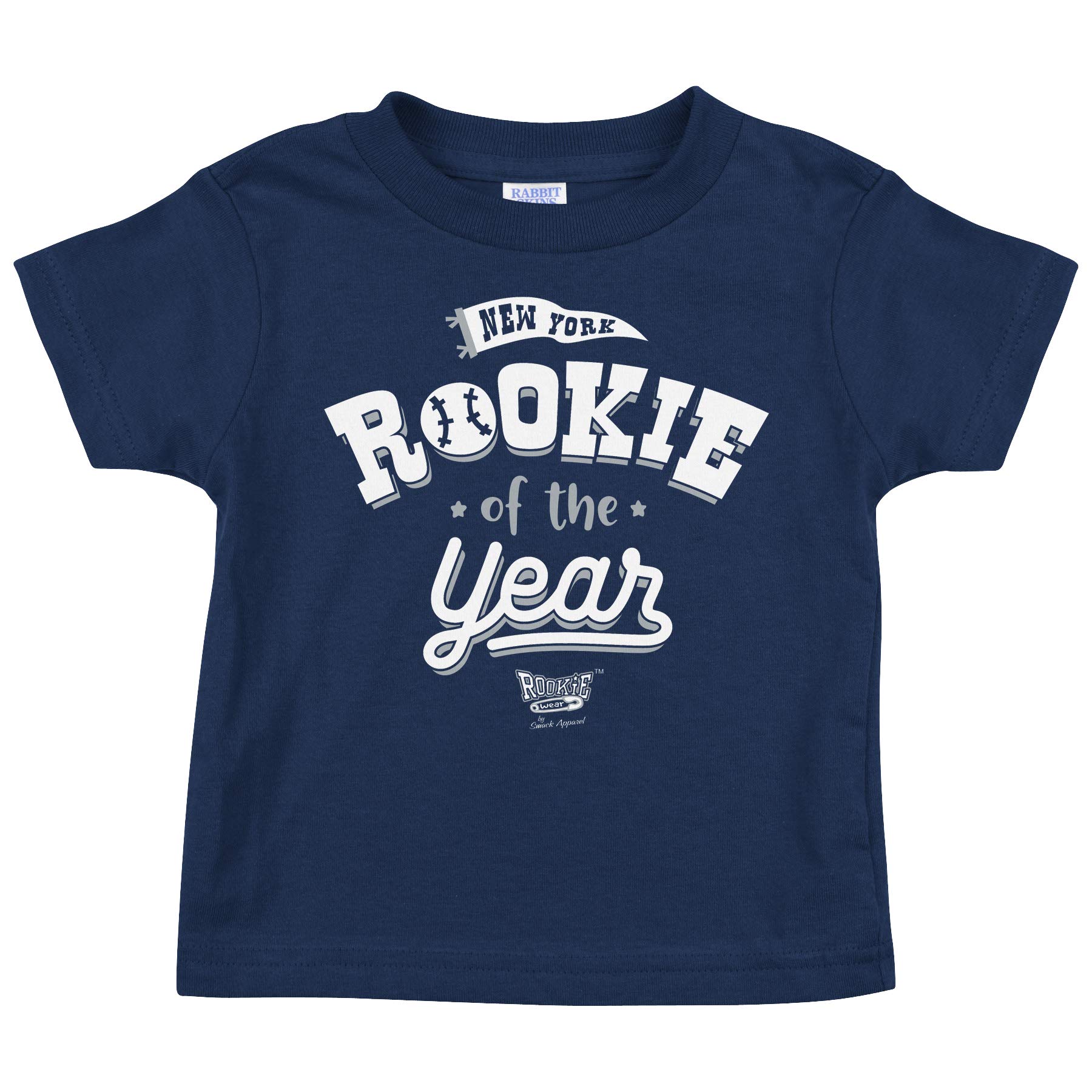 New York Yankees Baseball Fan Rookie of The Year Navy Blue Baby Onesie & Toddler T-Shirt (NB-4T) - Perfect Gift for Little Baseball Fans, Game Day Outfits & Nursery Wear